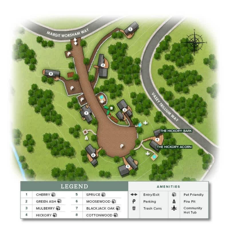 فيلا The Moosewood In Treehouse Grove At Norton Creek جاتلينبرج المظهر الخارجي الصورة